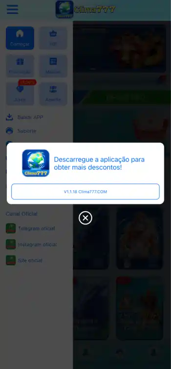 Promoções e Bônus Exclusivos Clima777 App