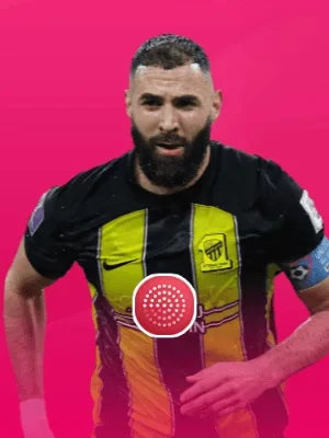 Jogador de futebol comemorando gol em aposta esportiva